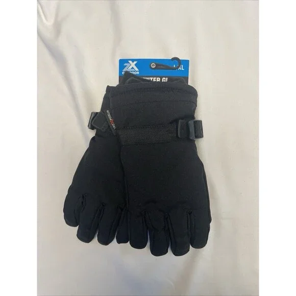 ZeroXposur Snow Outdoor Gloves Unisex L/XL Thinsulate Warm Black - Picture 1 of 11